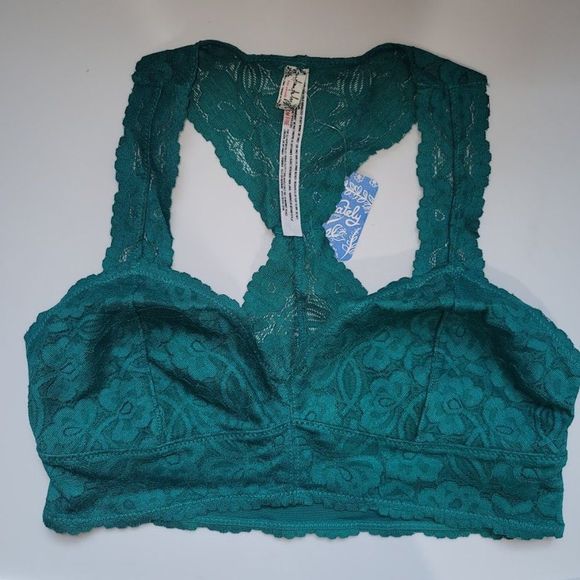 Free People Galloon Lace Racerback Bralette Green - Picture 8 of 10